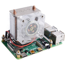 Load image into Gallery viewer, New 52Pi ICE-Tower Cooling Fan V2.0 Super heat dissipation 7 Colours Light 5-Layer Case for Raspberry Pi 4B / 3B / 3B+
