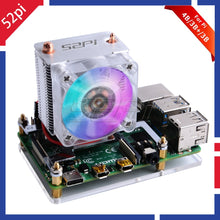 Load image into Gallery viewer, New 52Pi ICE-Tower Cooling Fan V2.0 Super heat dissipation 7 Colours Light 5-Layer Case for Raspberry Pi 4B / 3B / 3B+